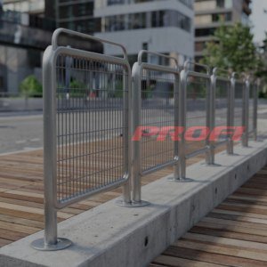 Пешеходные панельные ограждения с декором ОГРПЕШ - 14