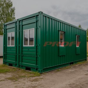 МД-30 - одноэтажное модульное здание из двух блок-контейнеров, отделанных оцинкованным профлистом C8 