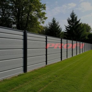 Ограждение из сэндвич панелей  ПИР с перфорированным листом 120 - 200 мм 