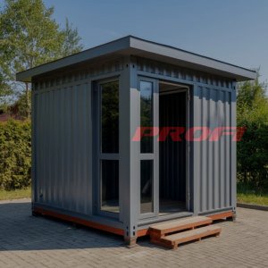 ПБК-08 ДВП - пост охраны на базе блок-контейнера, отделанный оцинкованным профлистом C8