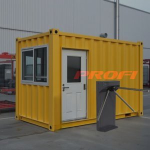 ПБК-17 МДФ - шестиметровый пост охраны - проходная с внешней отделкой цветным профлистом 