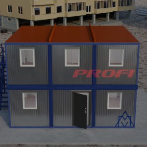 Двухэтажное модульное здание МЗ-41 из 6-ти блок контейнеров 