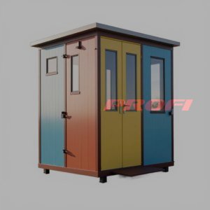 ПБК-03 ПВХ - модульный пост охраны, отделанный алюминиевыми композитными панелями 